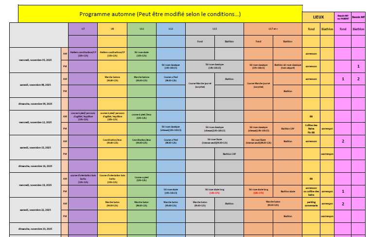 Programme Séances Novembre-Décembre 2025