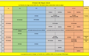 Programme Stage Noël 2024