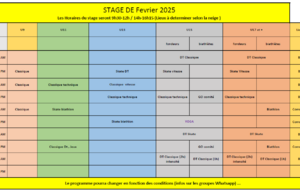 Programme Stage Février 2025