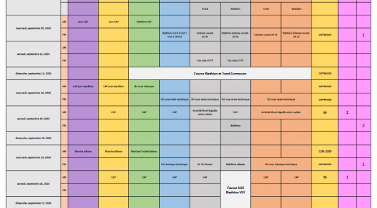 Programme Séances Septembre - Octobre 2026